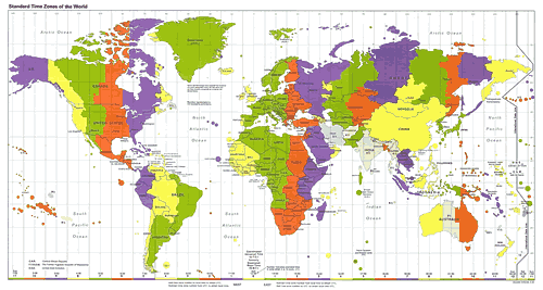 Standard Time Zones of the World